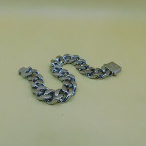 KRKC & CO STAINLESS STEEL CUBAN LINK BRACELET